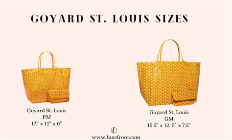 cost of goyard st louis tote|goyard st louis size comparison.